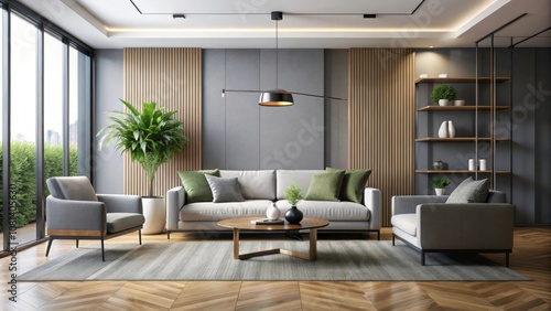 Modern interior design featuring sleek furniture and minimalistic decor, modern, interior design, sleek, furniture