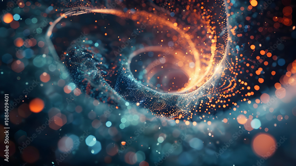 Abstract 3D Background with Orange and Blue Lights Abstract 3D Background with Orange and Blue Lights