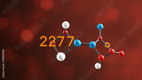 Taurine C2H7NO3S Sulfonic acid. Structural Chemical Formula and Molecule 3d Model. Atoms with Color Coding. Vector Illustration photo