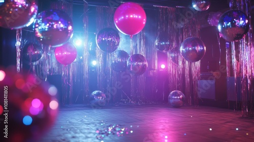 Disco Party with Mirrored Balloons