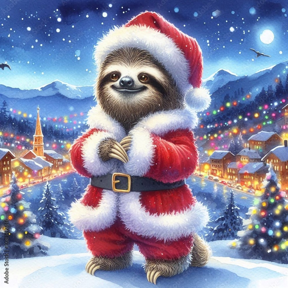 Faultier als Weihnachtsmann Faultier als Weihnachtsmann