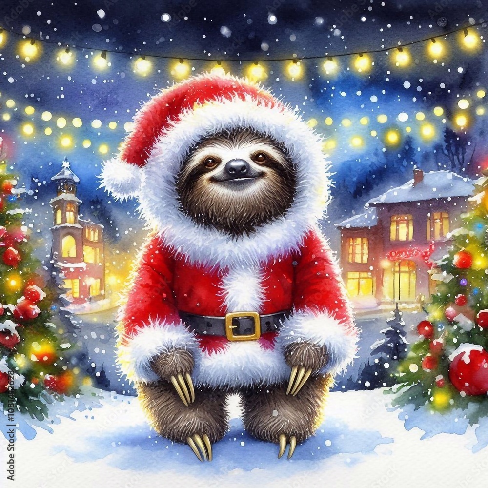 Faultier als Weihnachtsmann Faultier als Weihnachtsmann