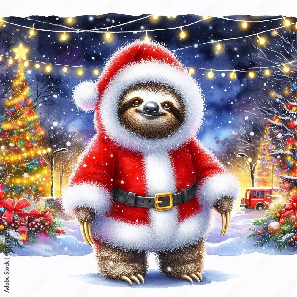 Faultier als Weihnachtsmann Faultier als Weihnachtsmann