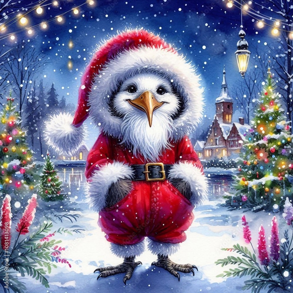 Storch als Weihnachtsmann Storch als Weihnachtsmann