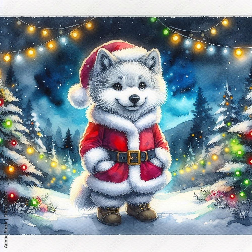 Wolf als Weihnachtsmann Wolf als Weihnachtsmann