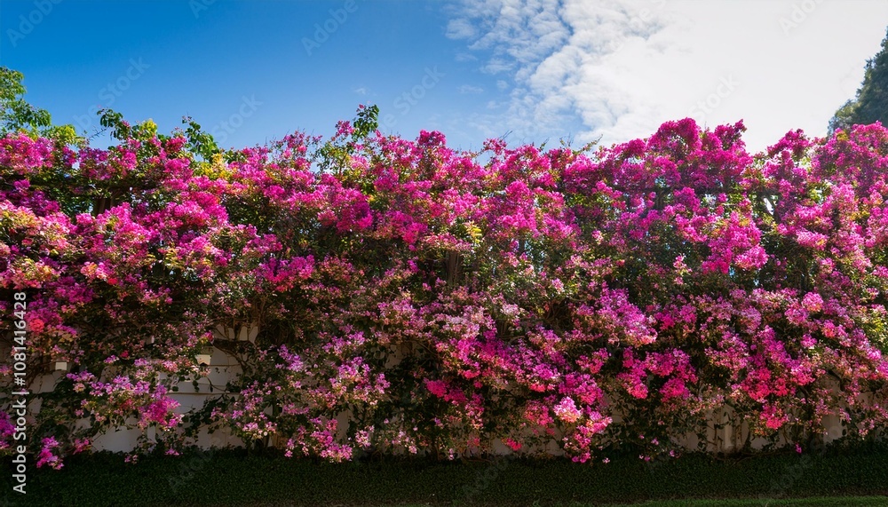 Beautiful brilliant pink bougainvillea flowers background 