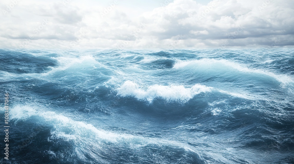 Powerful Ocean Swellswith Choppy Surf IntenseWave Colliding with theWater Extreme Conditionswith Storm and High Winds Powerful Ocean Swellswith Choppy Surf IntenseWave Colliding with theWater Extreme Conditionswith Storm and High Winds