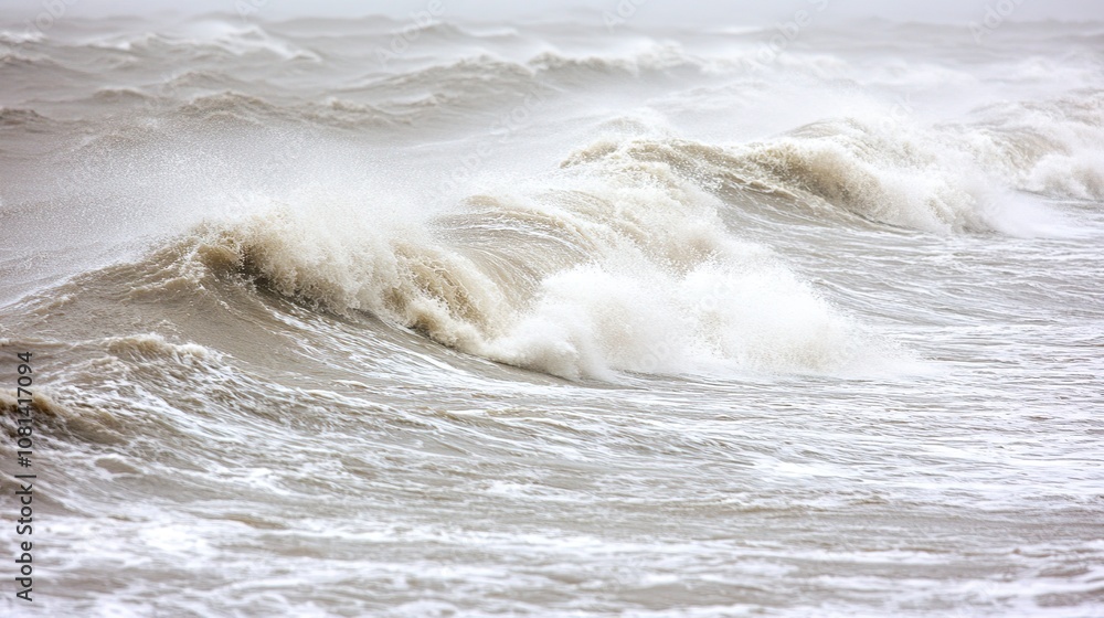 Powerful Ocean Swellswith Choppy Surf IntenseWave Colliding with theWater Extreme Conditionswith Storm and High Winds Powerful Ocean Swellswith Choppy Surf IntenseWave Colliding with theWater Extreme Conditionswith Storm and High Winds