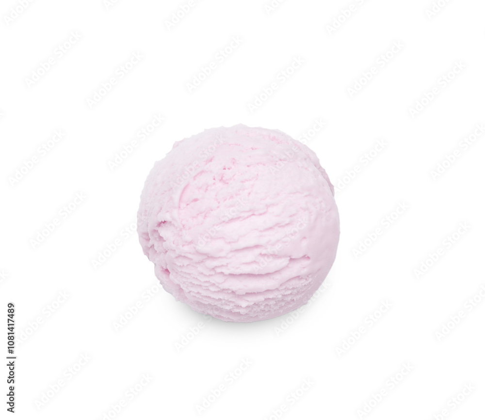 Fototapeta premium Scoop of yummy ice cream isolated on white