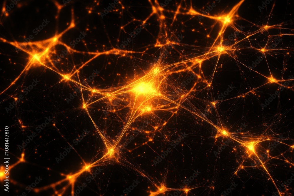 A vibrant, abstract depiction of interconnected glowing nodes representing neural networks or cosmic connections against a dark background. A vibrant, abstract depiction of interconnected glowing nodes representing neural networks or cosmic connections against a dark background.