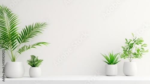 Wallpaper Mural Minimalist Background Mockup with Botanical Decor for Product Showcase or Branding Torontodigital.ca