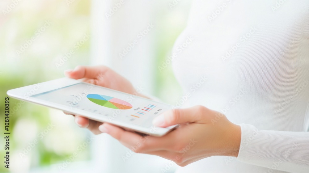 A person holds a tablet displaying colorful graphs and charts, illustrating data analysis or business performance metrics. A person holds a tablet displaying colorful graphs and charts, illustrating data analysis or business performance metrics.