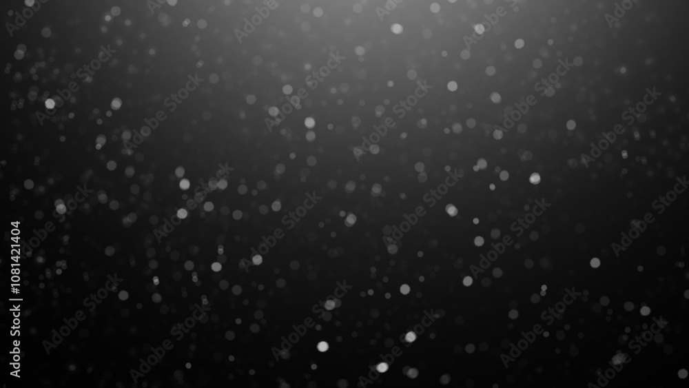 Fototapeta premium Winter freeze motion of white snow coming down, isolated on black background. Snowfall texture overlays.