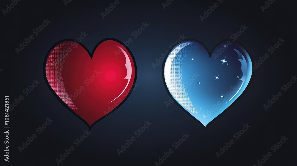 Vector Symbol of a Heart and Moon, Representing Love, Romance, and Celestial Themes in a Simple and Elegant Design Vector Symbol of a Heart and Moon, Representing Love, Romance, and Celestial Themes in a Simple and Elegant Design