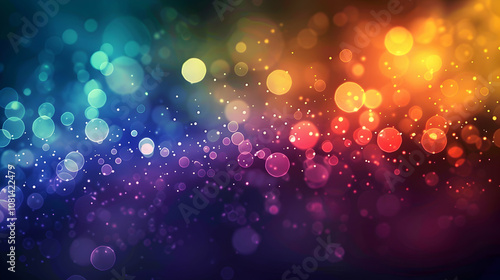 Abstract Background with Colorful Bokeh