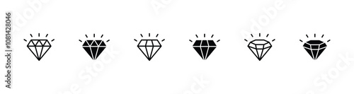 Diamond icon vector for web, computer and mobile app
