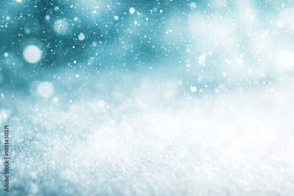 Snowfall with soft blue tones, creating a tranquil winter background with bokeh light effects. Ideal for seasonal banners. Snowfall with soft blue tones, creating a tranquil winter background with bokeh light effects. Ideal for seasonal banners.