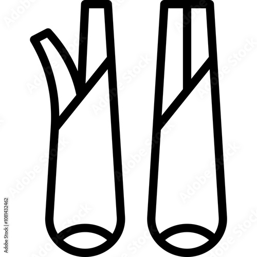 lemongrass icon illustration design with outline