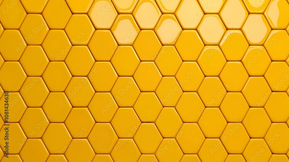 Abstract background with a hexagonal pattern in yellow color. Abstract background with a hexagonal pattern in yellow color.