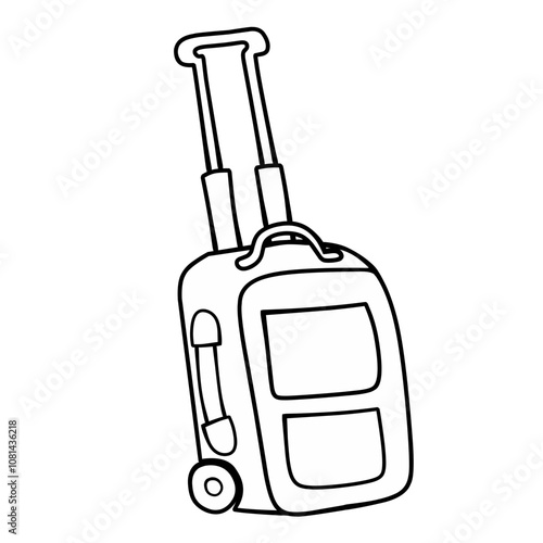Hand-Drawn Travel Suitcase Illustration