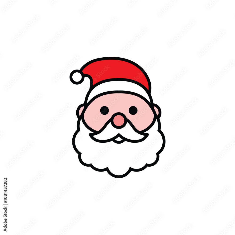 santa claus face christmas theme icon graphic illustration colored art santa claus face christmas theme icon graphic illustration colored art