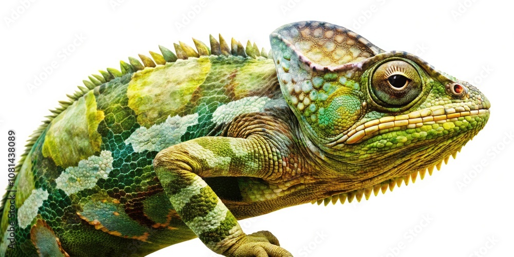 Obraz premium Chameleon in Military Camouflage Double Exposure Art - Nature Meets Warfare, Colorful Creatures, Wildlife, Unique Photography, Artistic Blend, Visual Effects, Nature and Military Themes