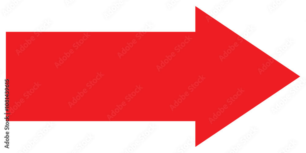 Long red arrow icon vector pointing right. Arrow shape element. Bold arrow icon. large size red long arrow. Long red arrow icon vector pointing right. Arrow shape element. Bold arrow icon. large size red long arrow.
