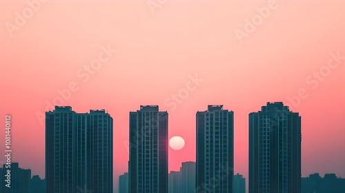 Cityscape Sunset Silhouette