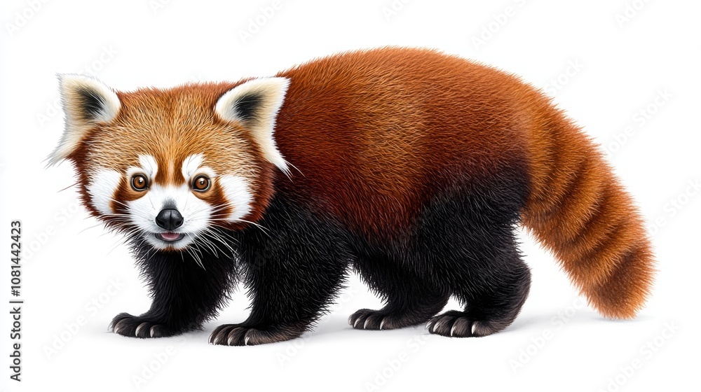 Obraz premium Adorable Red Panda Animal Wildlife Photography Fluffy Fur Cute Mammal