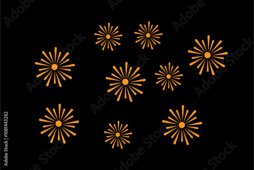 Happy new year 2025 template flat illustration