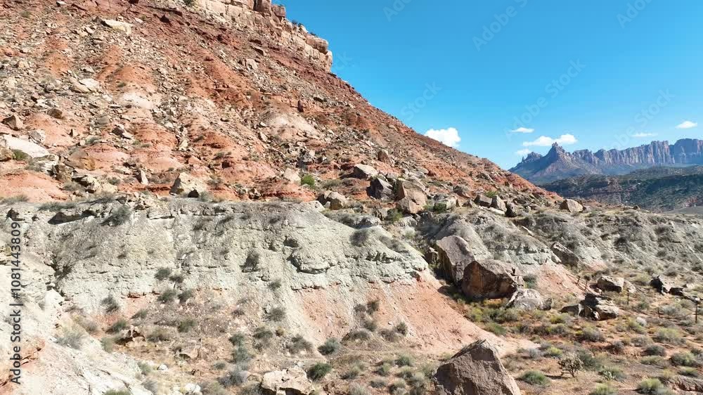 Aerial Fly Through of Zion National Park Majestic Desert Formations Aerial Fly Through of Zion National Park Majestic Desert Formations