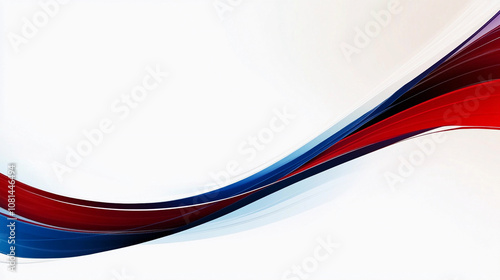 Curved red and blue swish presentation background on white background wallpaper