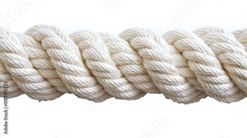 A white rope with a white stripe