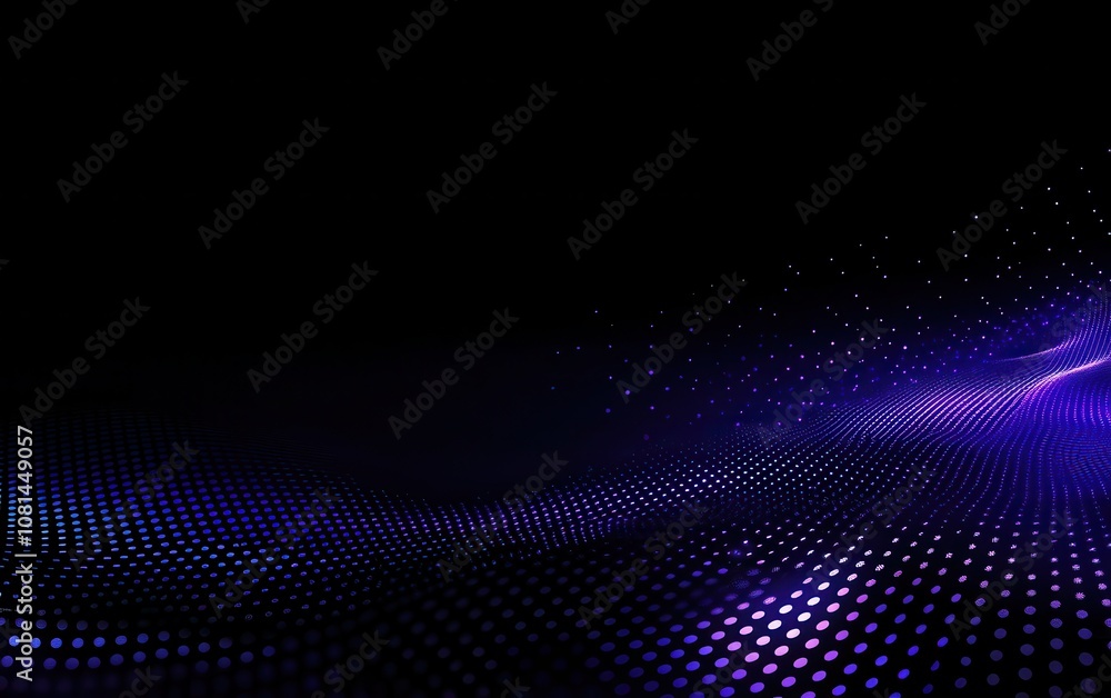 A dark blue background with digital dots of light scattered across the foreground, representing data flow and technology concepts. A dark blue background with digital dots of light scattered across the foreground, representing data flow and technology concepts.