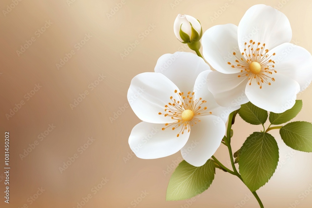 A close up of a white flower with a green stem A close up of a white flower with a green stem