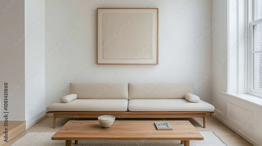 Minimalist Living Room with Low Profile Sofa Minimalist Living Room with Low Profile Sofa