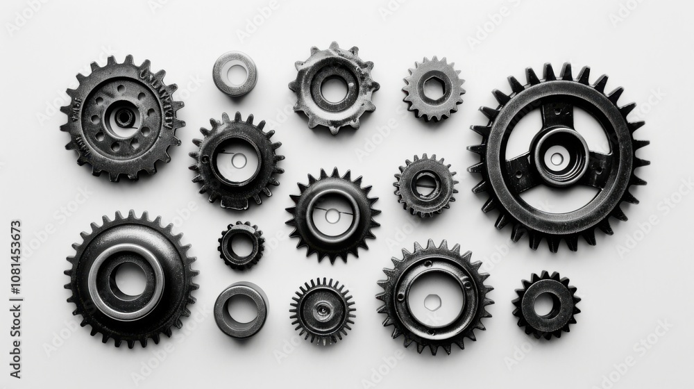 A collection of gears in different shapes and sizes working together harmoniously, Depicting the collaborative effort and efficiency of diverse teams, photography style A collection of gears in different shapes and sizes working together harmoniously, Depicting the collaborative effort and efficiency of diverse teams, photography style