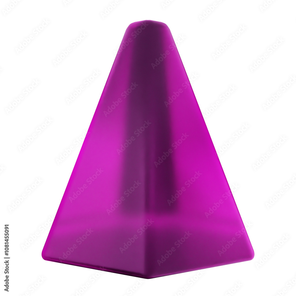 3d geometric glass purple color