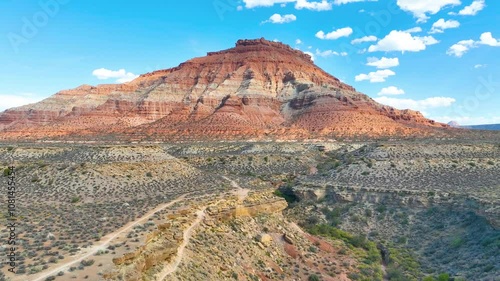 Aerial Fly Through Over Gooseberry Mesa Utah's Red Rock Majesty