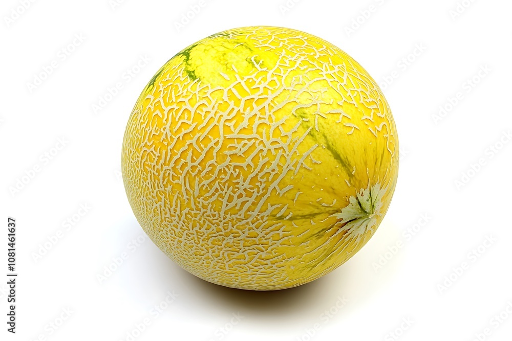Canary Melon isolated on a white background, close up Canary Melon isolated on a white background, close up