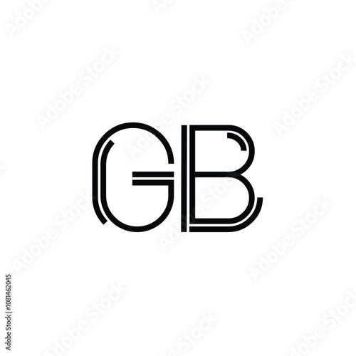 GB monogram logo design letter text name symbol monochrome logotype alphabet character simple logo