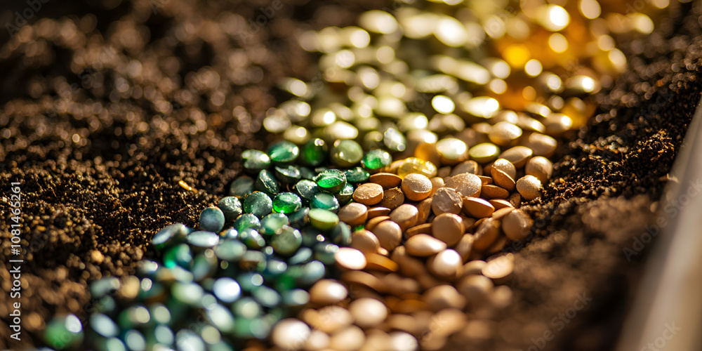 Rainbow of Seeds in Rich Soil Rainbow of Seeds in Rich Soil