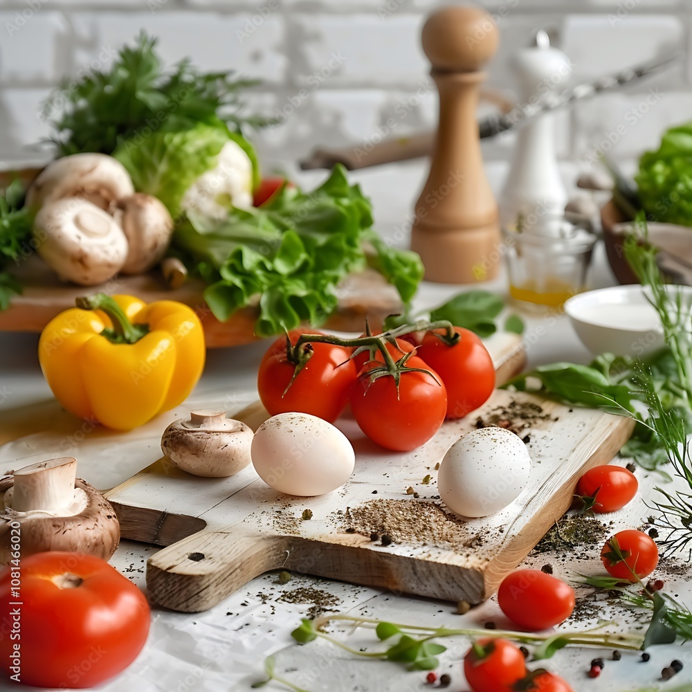 Fresh vegetables on the windowsill. Healthy food. Fresh vegetables on the windowsill. Healthy food.