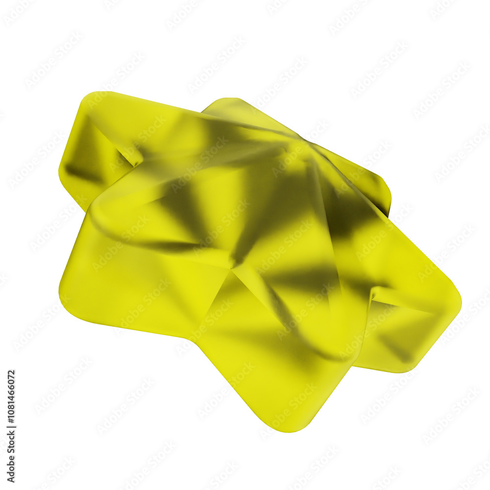 3d geometric glass light yellow color 3d geometric glass light yellow color