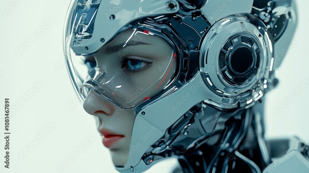 A futuristic humanoid robot with a sleek design and advanced features.
