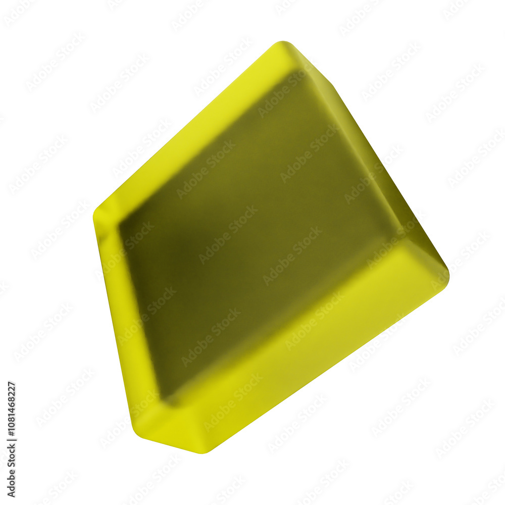 3d geometric glass light yellow color 3d geometric glass light yellow color