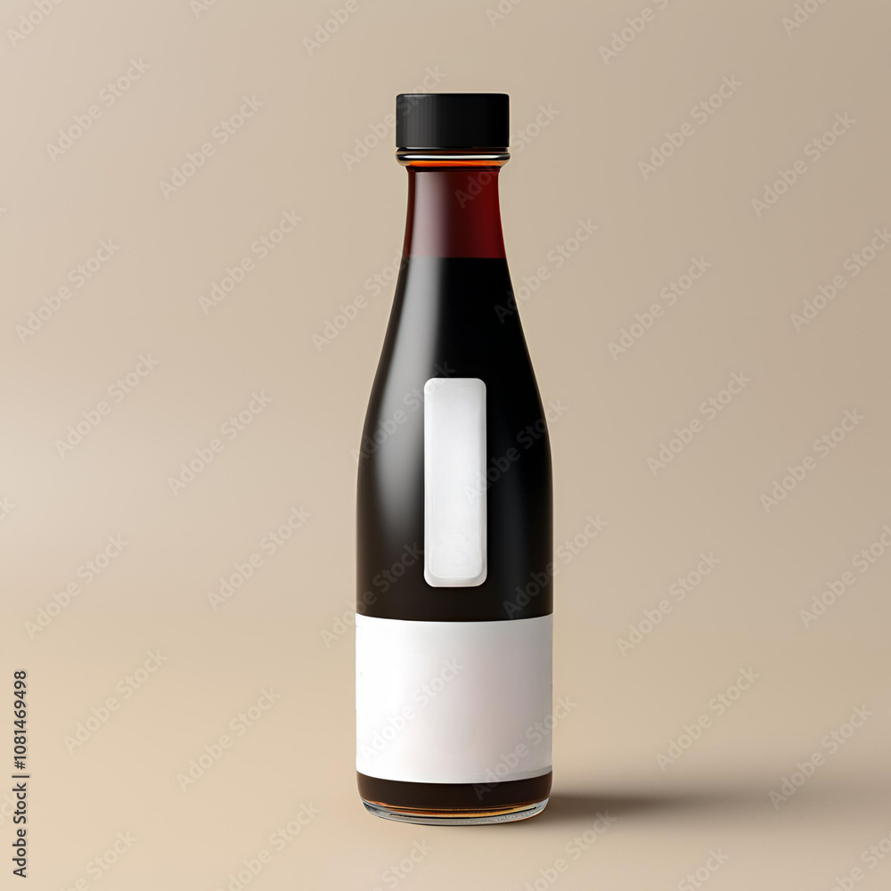 3d rendering of soy sauce bottle with blank label 3d rendering of soy sauce bottle with blank label