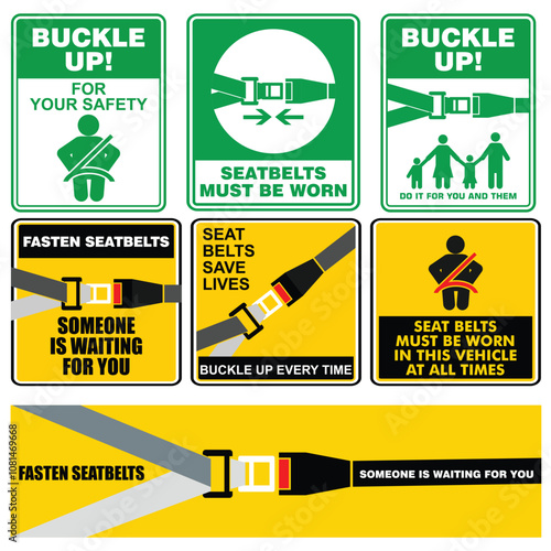 Fasten seat belts, someone is waiting is waiting for you, sign vector