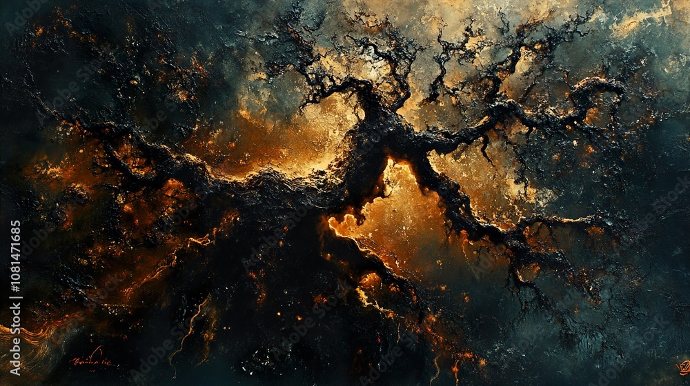 Cosmic Tree of Life: A Dark Fantasy Landscape Cosmic Tree of Life: A Dark Fantasy Landscape