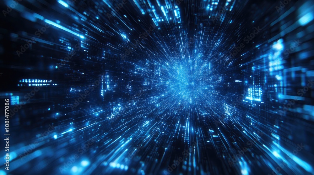 Blue Binary Code Abstract Background. Blue Binary Code Abstract Background.